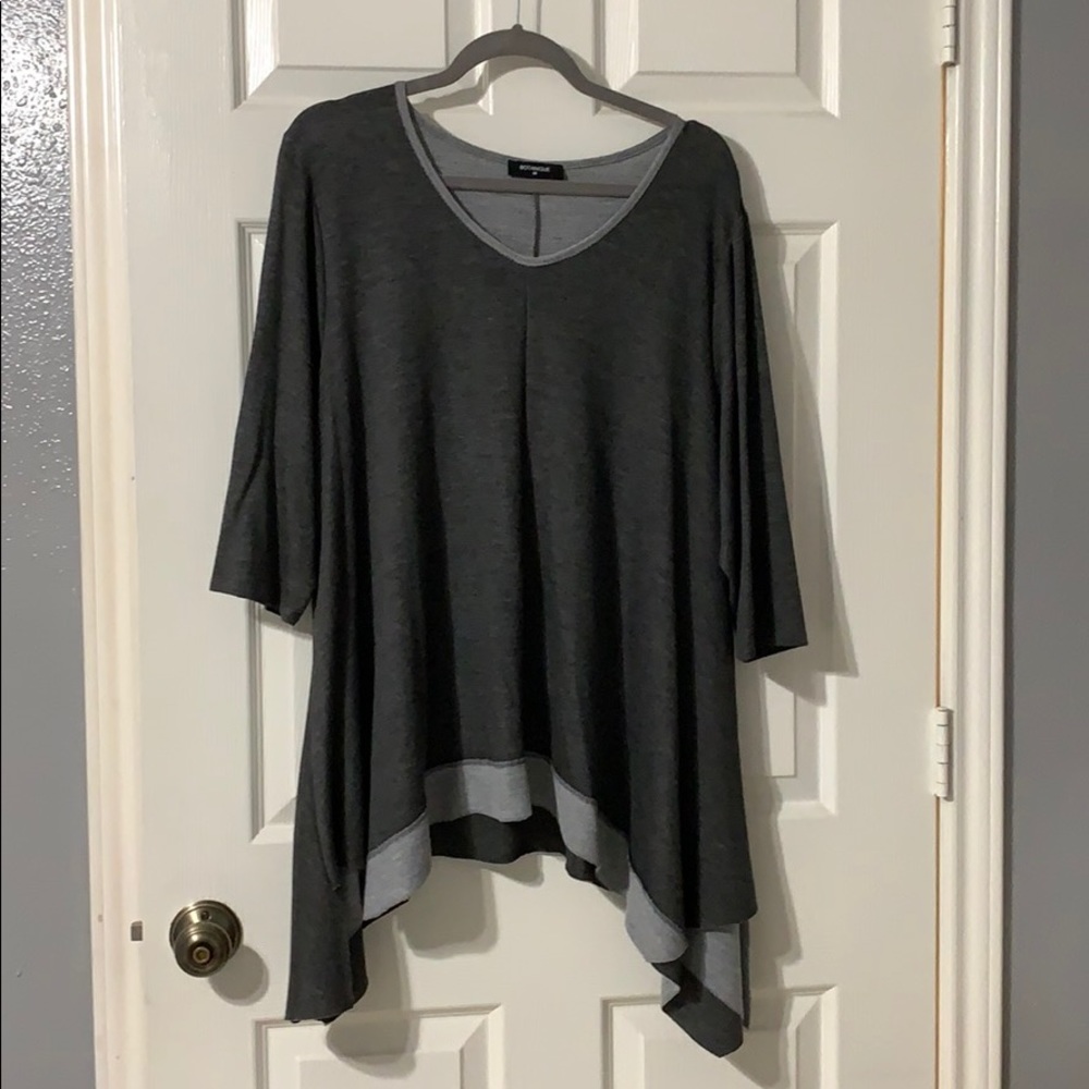 Asymmetrical tunic top